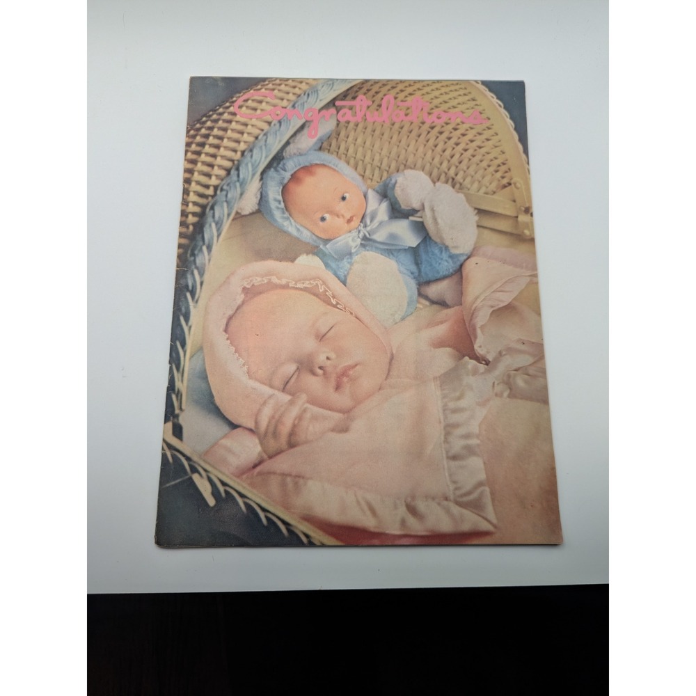 Vintage 1960 Baby's First Year Memory Book Health Record Journal Congratulations